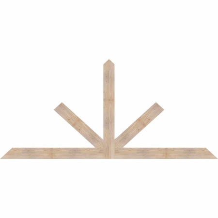 Ekena Millwork Saratoga Smooth Timber Gable Bracket, Douglas Fir, 108"W x 49"H x 1 1/2"D x 5 1/2"F, 11/12 Pitch GBW108X49X0206SAR00SDF